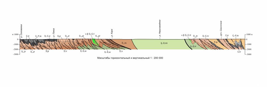 Section of a geological map